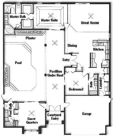 courtyard home floor plan